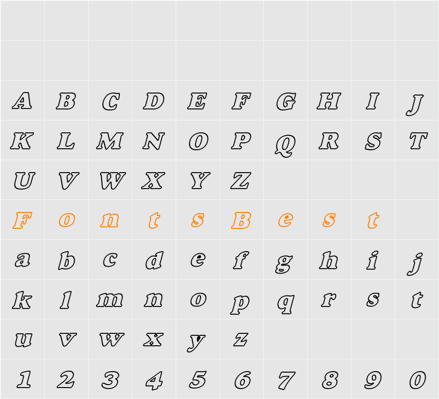 Alfredo Heavy Hollow Wide Character Map