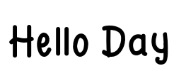 Hello Day Font Image