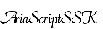 AriaScriptSSK Font Image