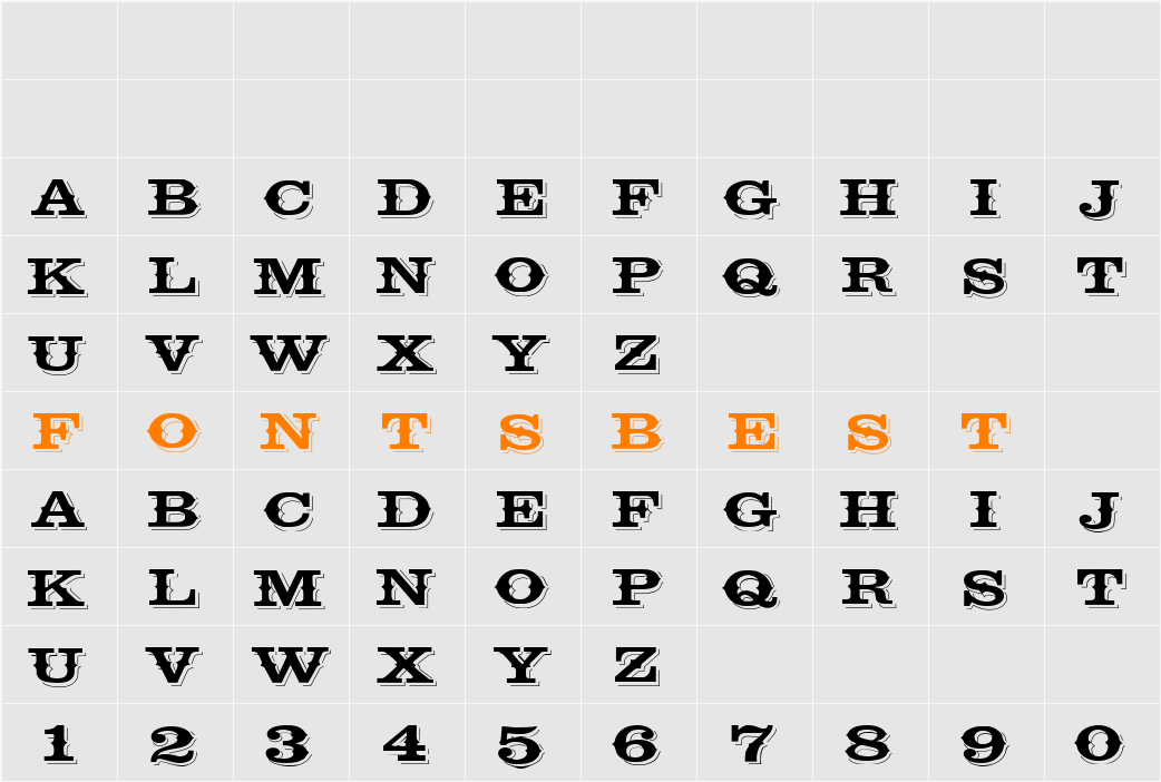 Cavalcade Character Map