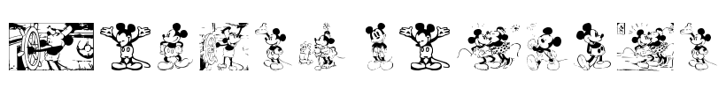 Mickey Vintage Font Image