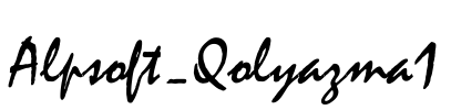 Alpsoft-Qolyazma1 Font Image