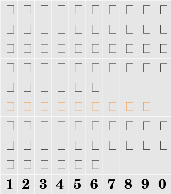 Century Schoolbook RepriseFractions SSi Character Map