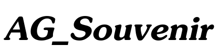 AG_Souvenir Font Image