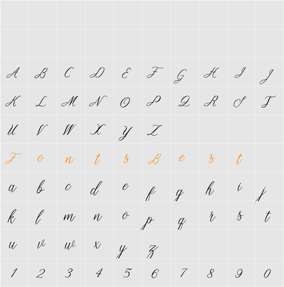 Ambarella Character Map