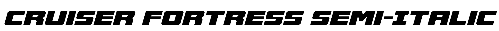 Cruiser Fortress Semi-Italic Font Image