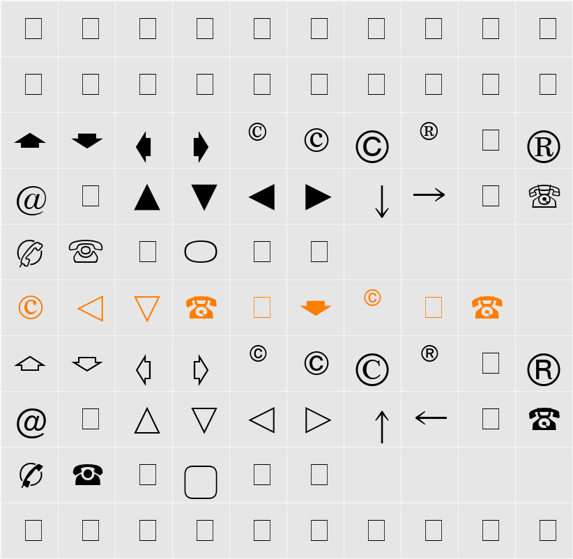 Abacus One SSi Character Map