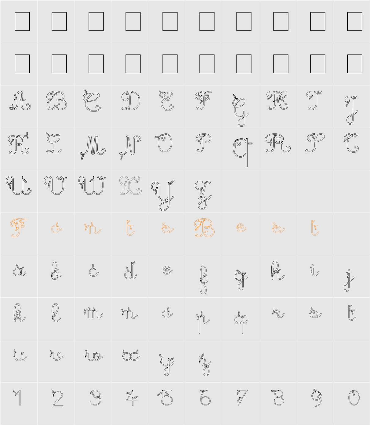 Maternellecolor creuse Character Map