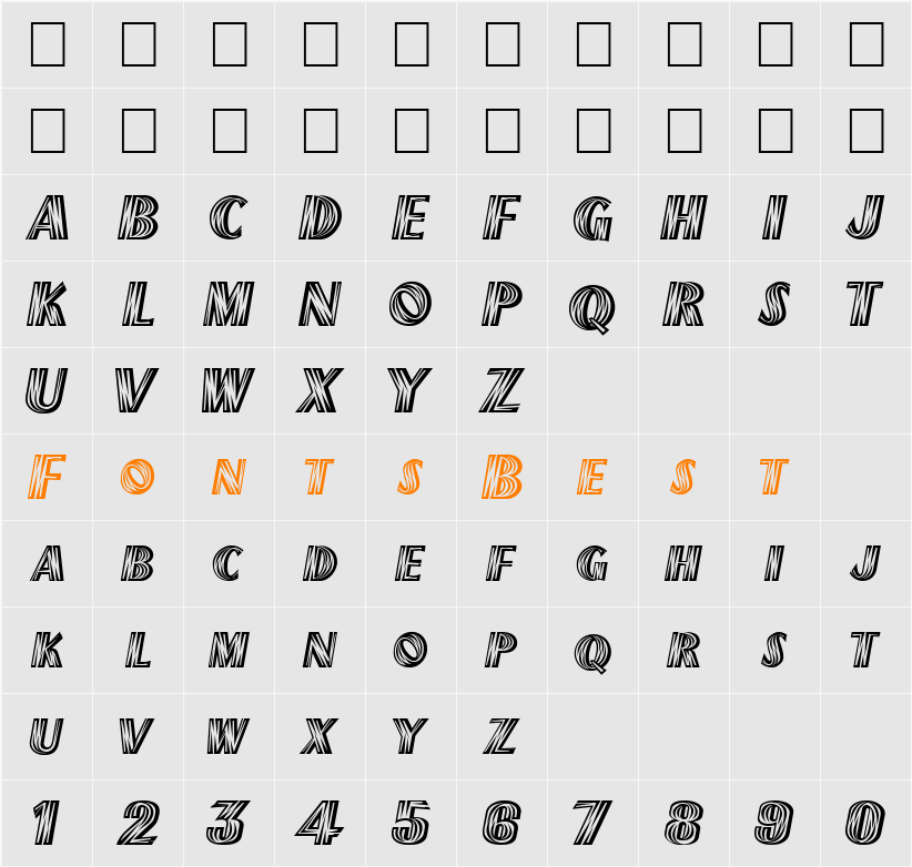 FZ UNIQUE 2 Character Map