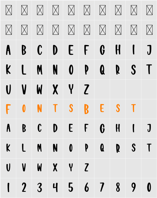 Orange Juice Character Map