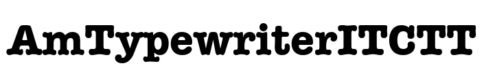 AmTypewriterITCTT Font Image