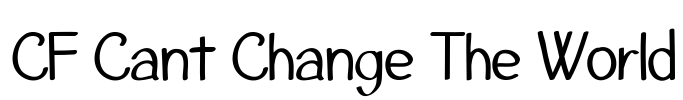 CF Cant Change The World Font Image