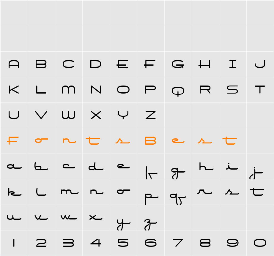 Air Conditioner Character Map