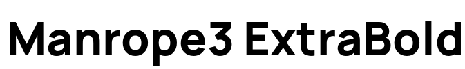 Manrope3 ExtraBold Font Image