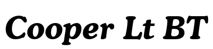 Cooper Lt BT Font Image