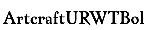 ArtcraftURWTBol Font Image