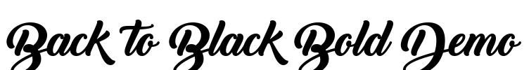 Back to Black Bold Demo Font Image