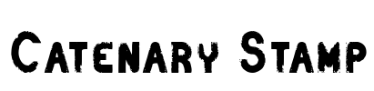 Catenary Stamp Font Image