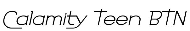 Calamity Teen BTN Font Image