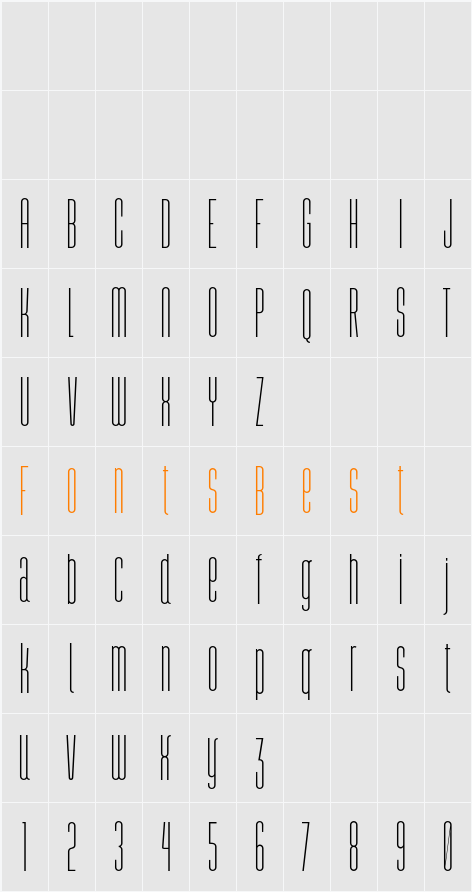 Abastina Character Map