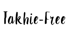 Takhie-Free Font Image