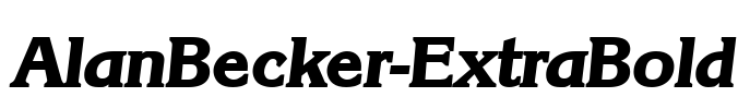 AlanBecker-ExtraBold Font Image