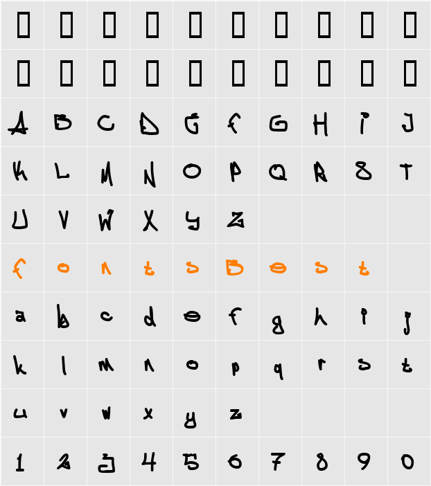 JI-Irised Character Map