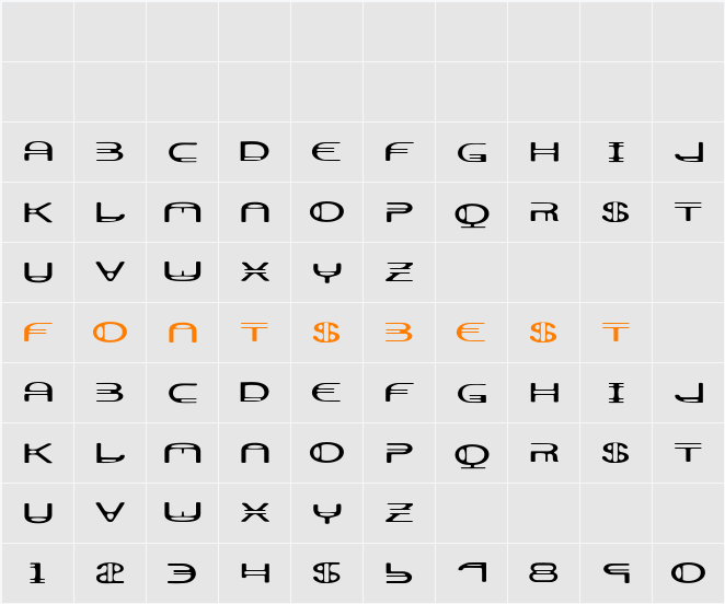 Aerator Character Map