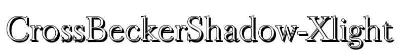 CrossBeckerShadow-Xlight Font Image