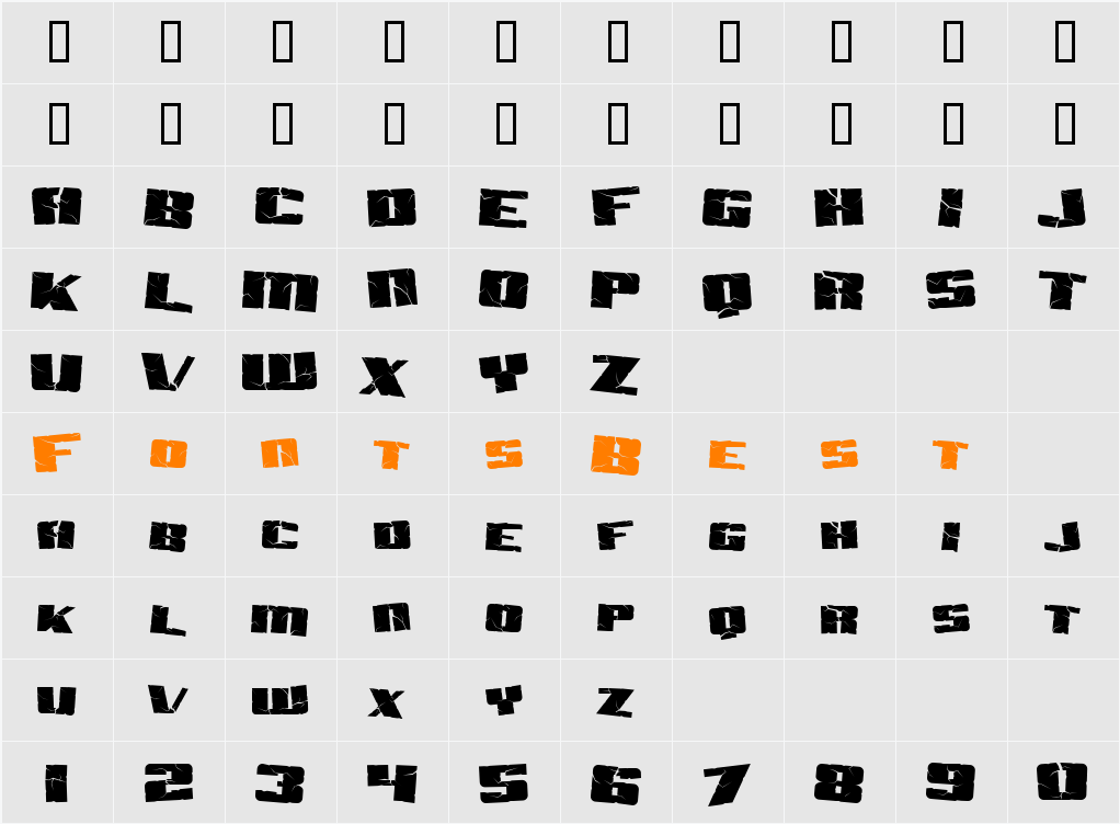 Aftershock Debris Character Map