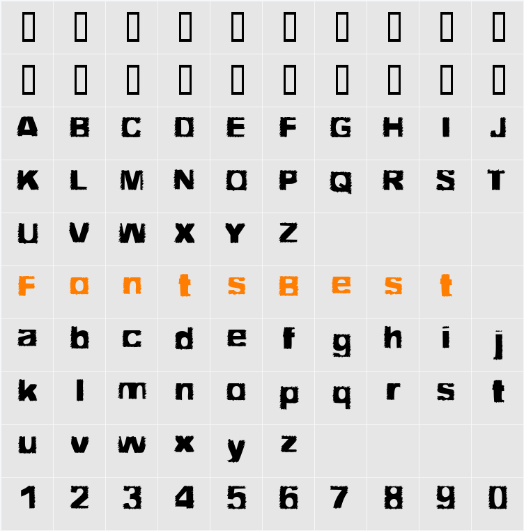 JI-Durrie Character Map