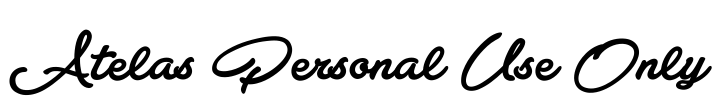 Atelas Personal Use Only Font Image