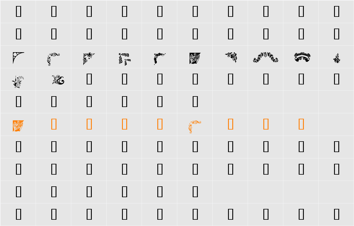 Corners 2 Character Map