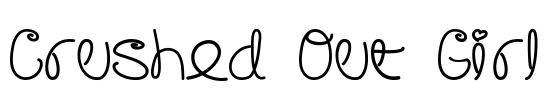 Crushed Out Girl Font Image