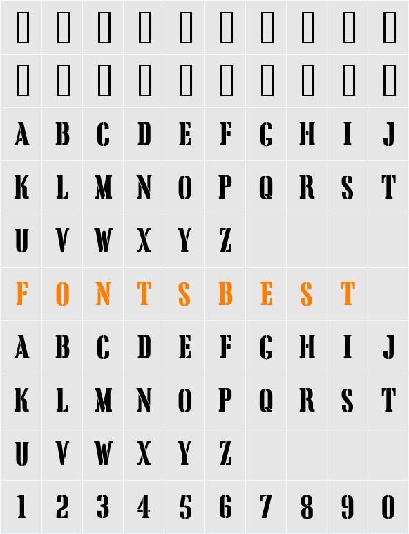 Crate Character Map