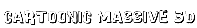 Cartoonic Massive 3D Font Image