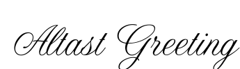 AltastGreeting Font Image