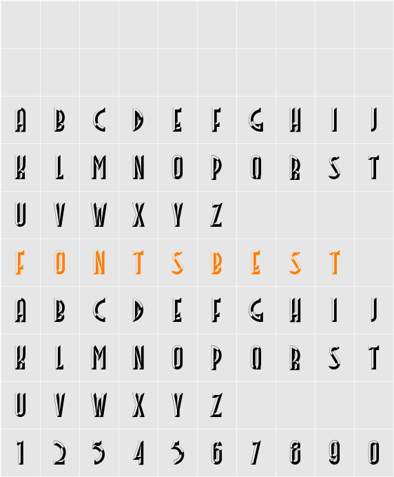 Facets NF Character Map