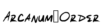 Arcanum_Order Font Image