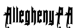 AlleghenyPA Font Image