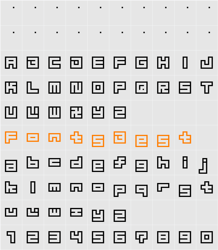 D3 Superstructurism Outline Character Map