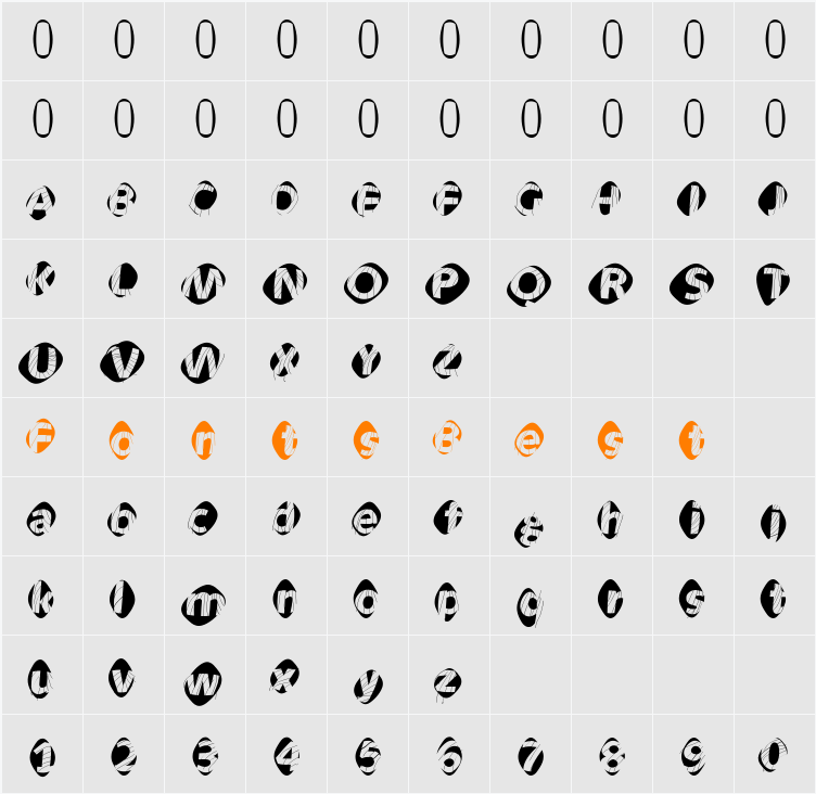 AidaOopsXtra Character Map