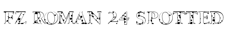 FZ ROMAN 24 SPOTTED Font Image