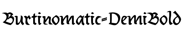 Burtinomatic-DemiBold Font Image