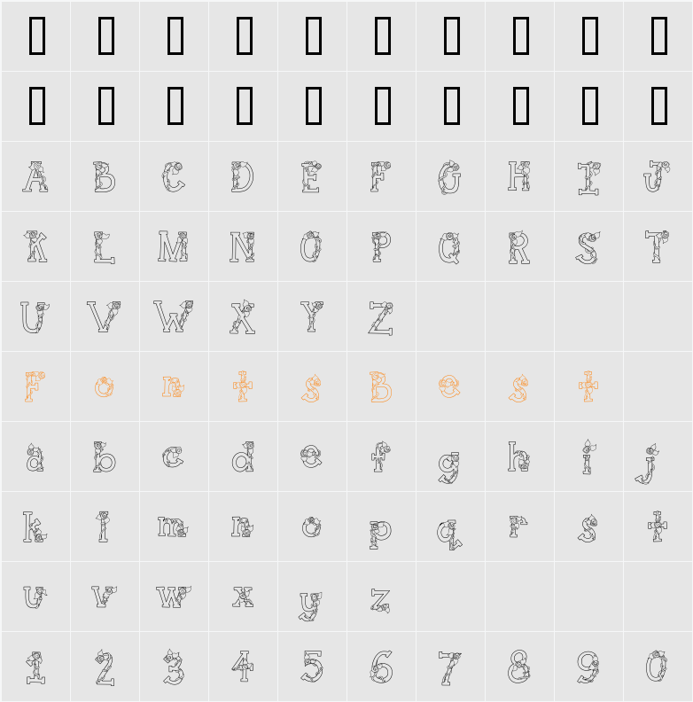 CK Trellis Character Map