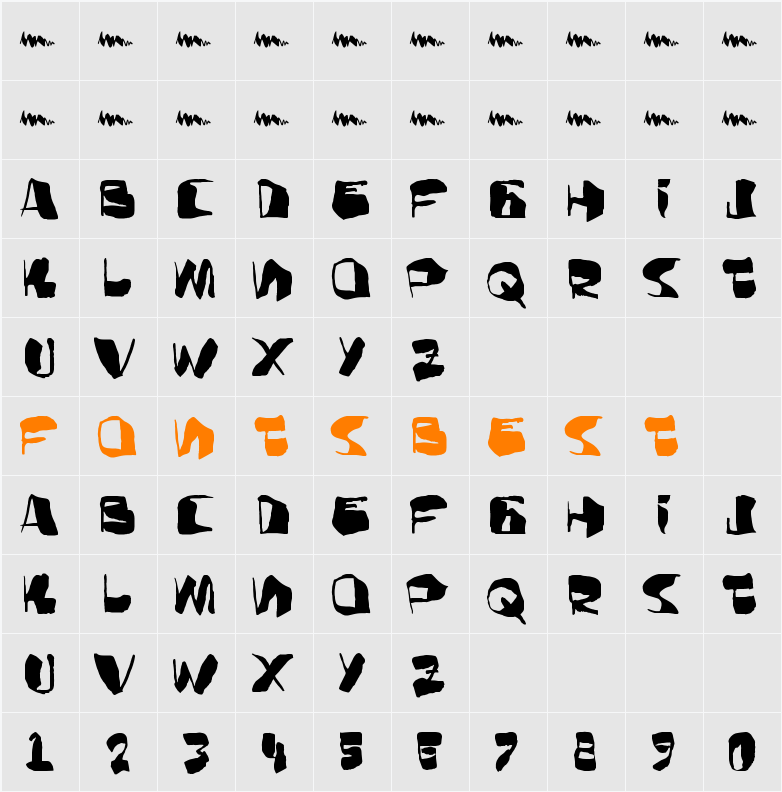 AD Bulky Note Character Map