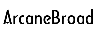 ArcaneBroad Font Image