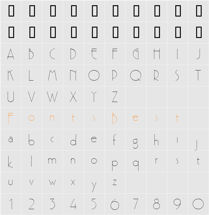 AcesPlus Character Map