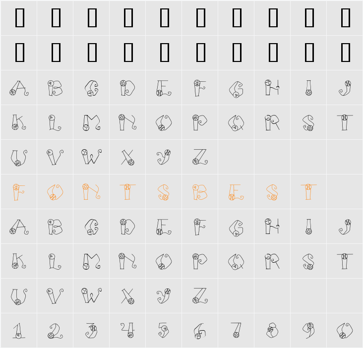 CK Sports Balls Character Map