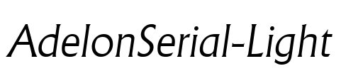 AdelonSerial-Light Font Image